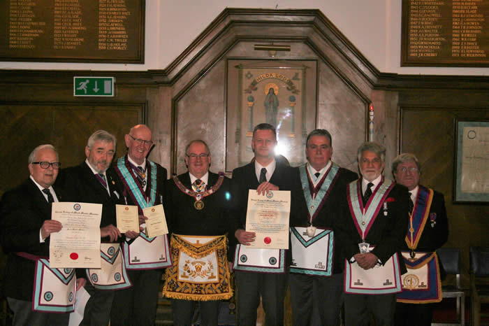Grand Lodge Certificates, MBF Awards Presented and an Installation meeting @ Caduceus Lodge of MMM No. 1631 – Monday 6th March 2017