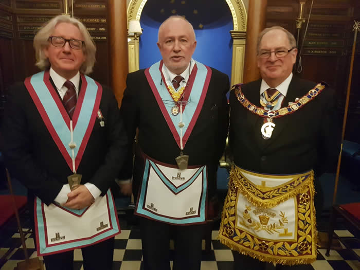 Bro. David Grey takes the chair @ Cranley Lodge of MMM No. 1616 – Monday 8th April 2019