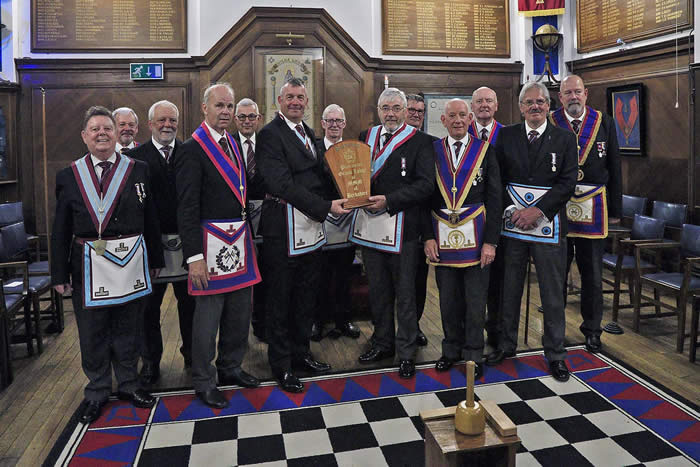 The Travelling Keystone arrives at Caduceus Lodge of MMM No. 1631 – Monday 1st July 2019