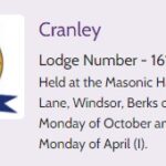 Official Visit @ Cranley Lodge of MMM No. 1616 – Monday 19th October 2020