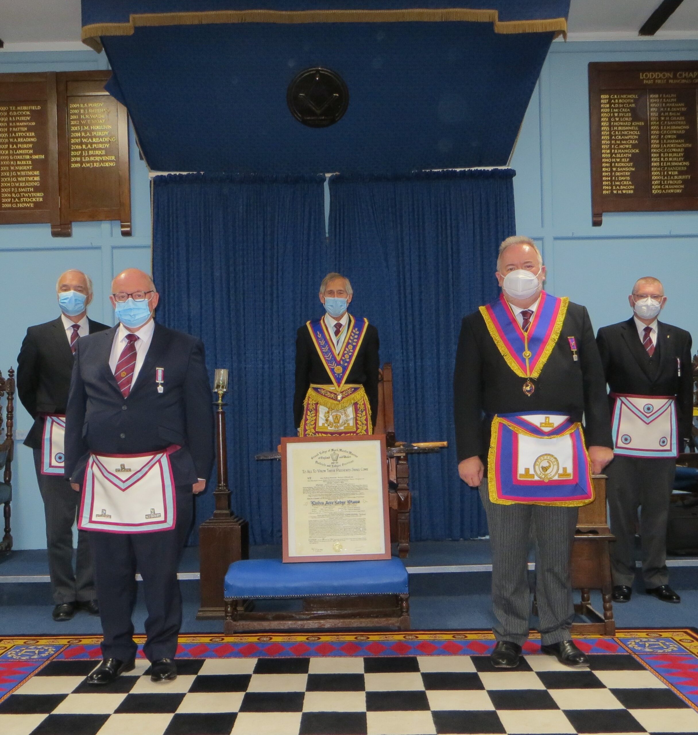 Linden Acre Lodge of Mark Master Masons No. 1568 Installation Meeting – Tuesday 13th October 2020