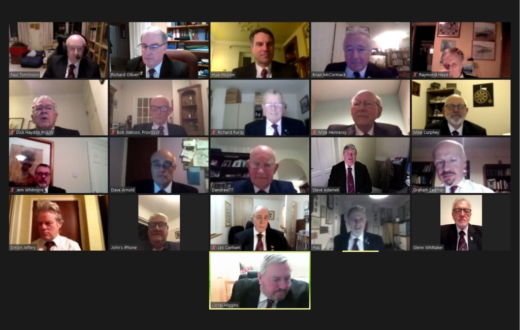 Friendship & Care Lodge of MMM No. 1555 Virtual Business Meeting – Tuesday 19th January 2021