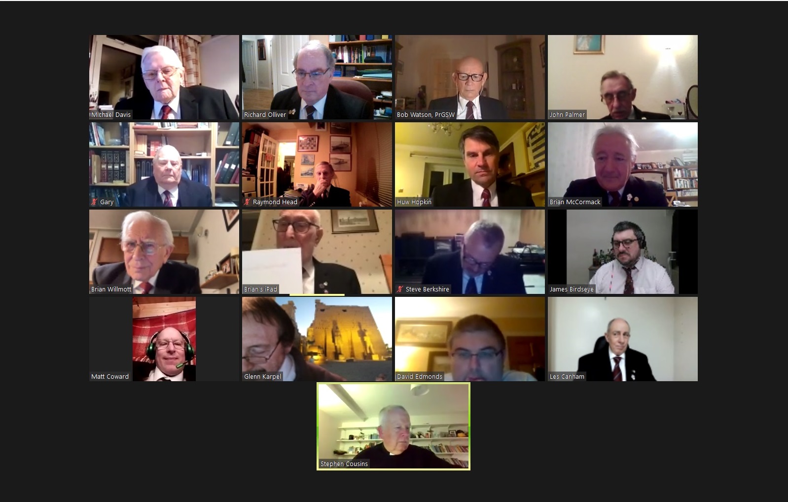 Old Rectory Lodge of Mark Master Masons No.1398 Virtual Business Meeting – Thursday 11th February 2021