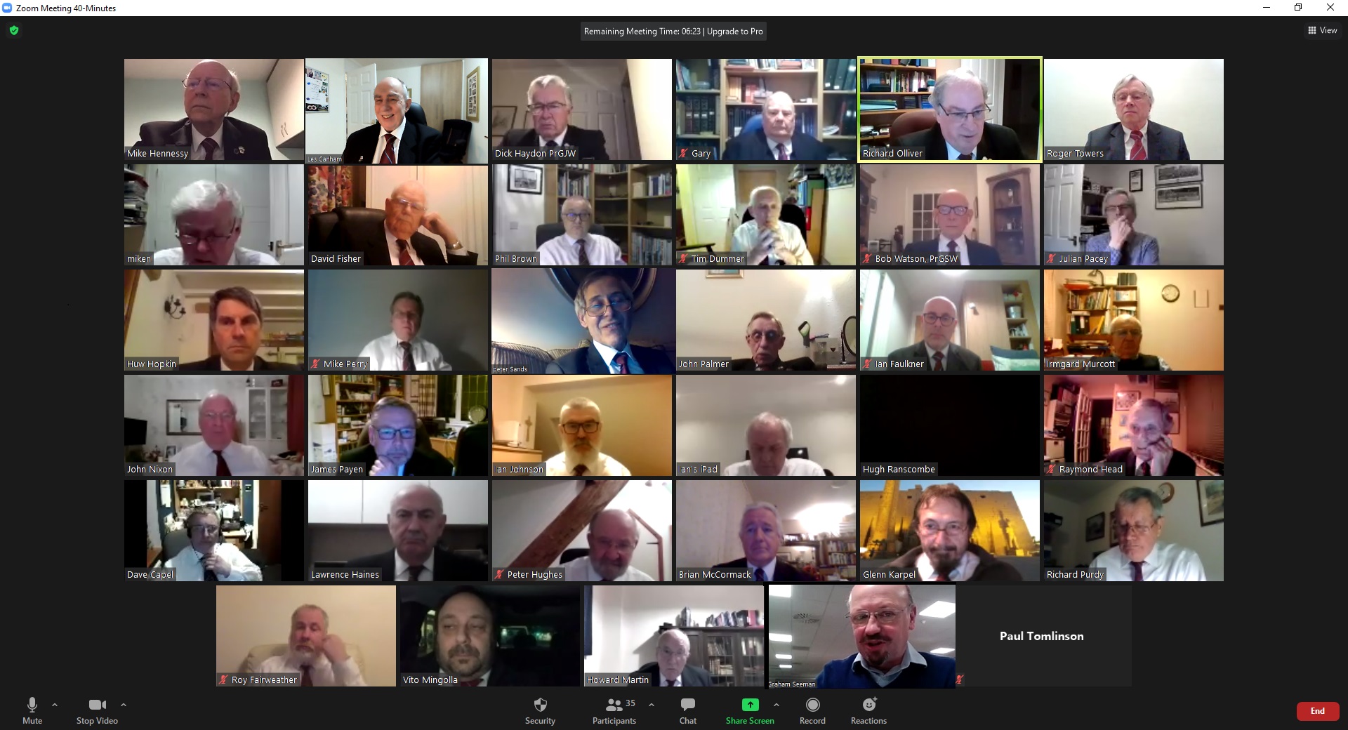 Jersey Lodge of MMM No. 257 Virtual Business Meeting – Thursday 4th March 2021