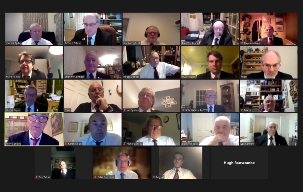 Porchester Lodge of MMM No. 27 Virtual Business Meeting No. 4 – Wednesday 10th March 2021