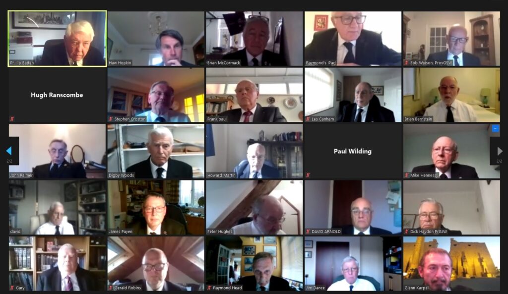 Charles Wilkinson Lodge of MMM Virtual Business Meeting – Thursday 22nd April 2021