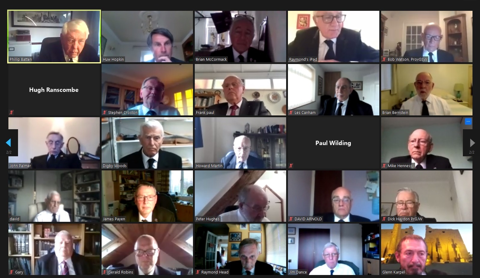 Charles Wilkinson Lodge of MMM Virtual Business Meeting – Thursday 22nd April 2021