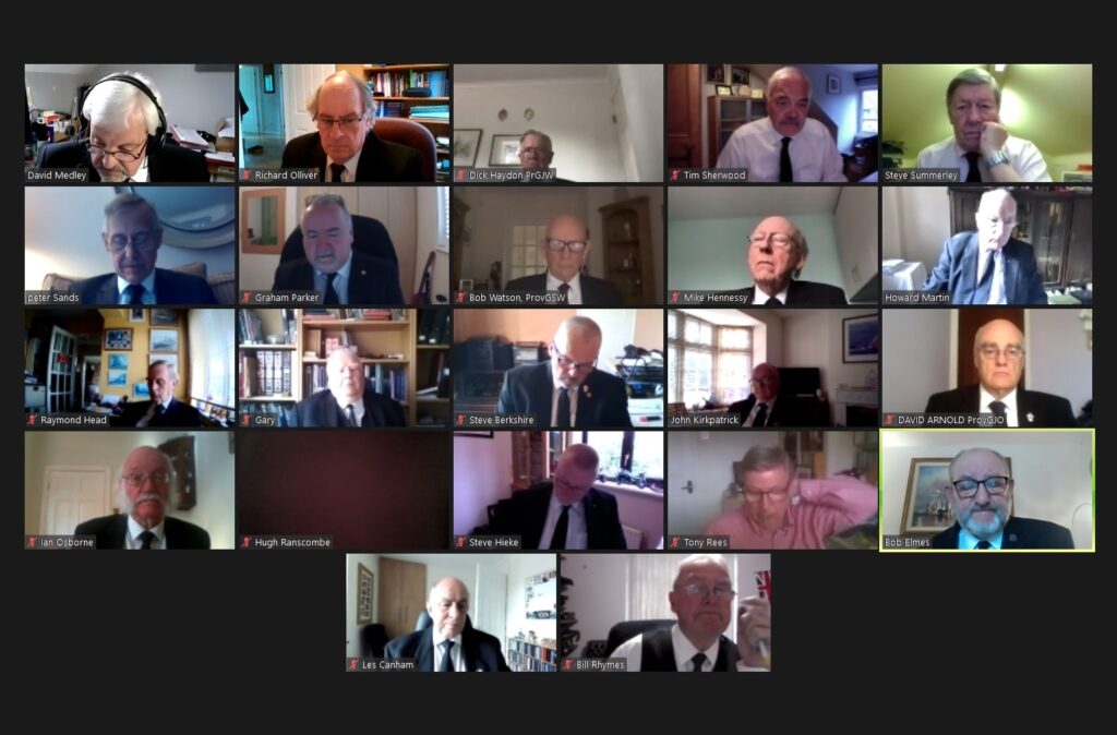 Linden Acre Lodge of MMM No. 1568 Virtual Business Meeting – Tuesday 13th April 2021