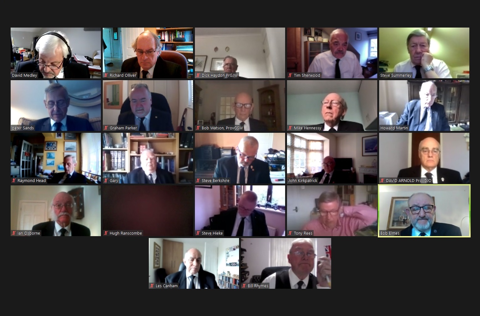 Linden Acre Lodge of MMM No. 1568 Virtual Business Meeting – Tuesday 13th April 2021