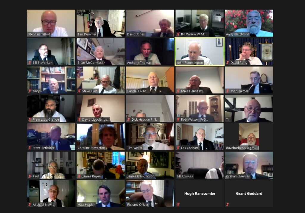 Valentia Lodge of MMM No. 623 Virtual Business Meeting – Wednesday 28th April 2021