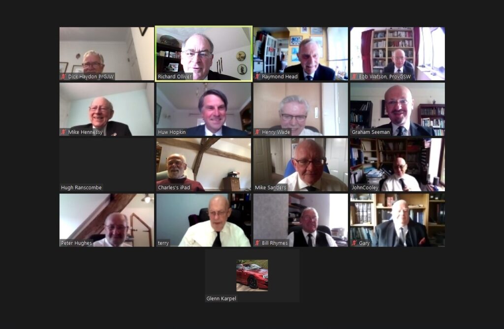 Wilder Lodge of MMM No. 1868 Virtual Business Meeting – Tuesday 27th April 2021