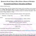 Provincial Grand Master’s Reception and Dinner